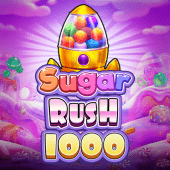Sugar Rush 1000 icon with candy hearts and gummy bear reels